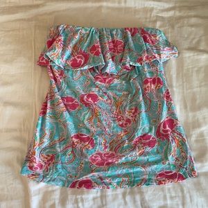 Lilly Pulitzer strapless shirt